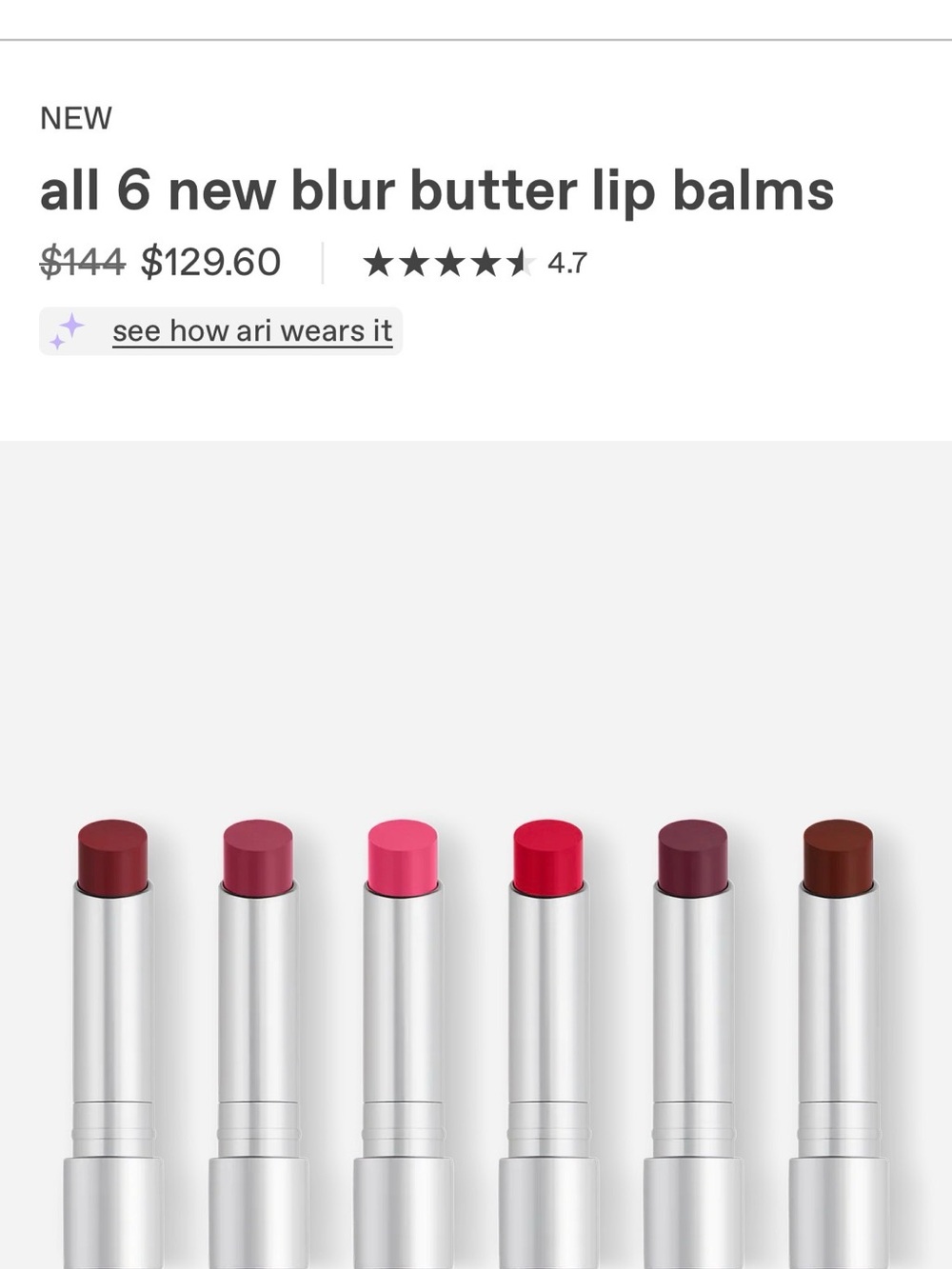r.e.m. beauty Blur Butter Lip Balm - Brand New Collection Full set 6 count - Picture 4 of 9